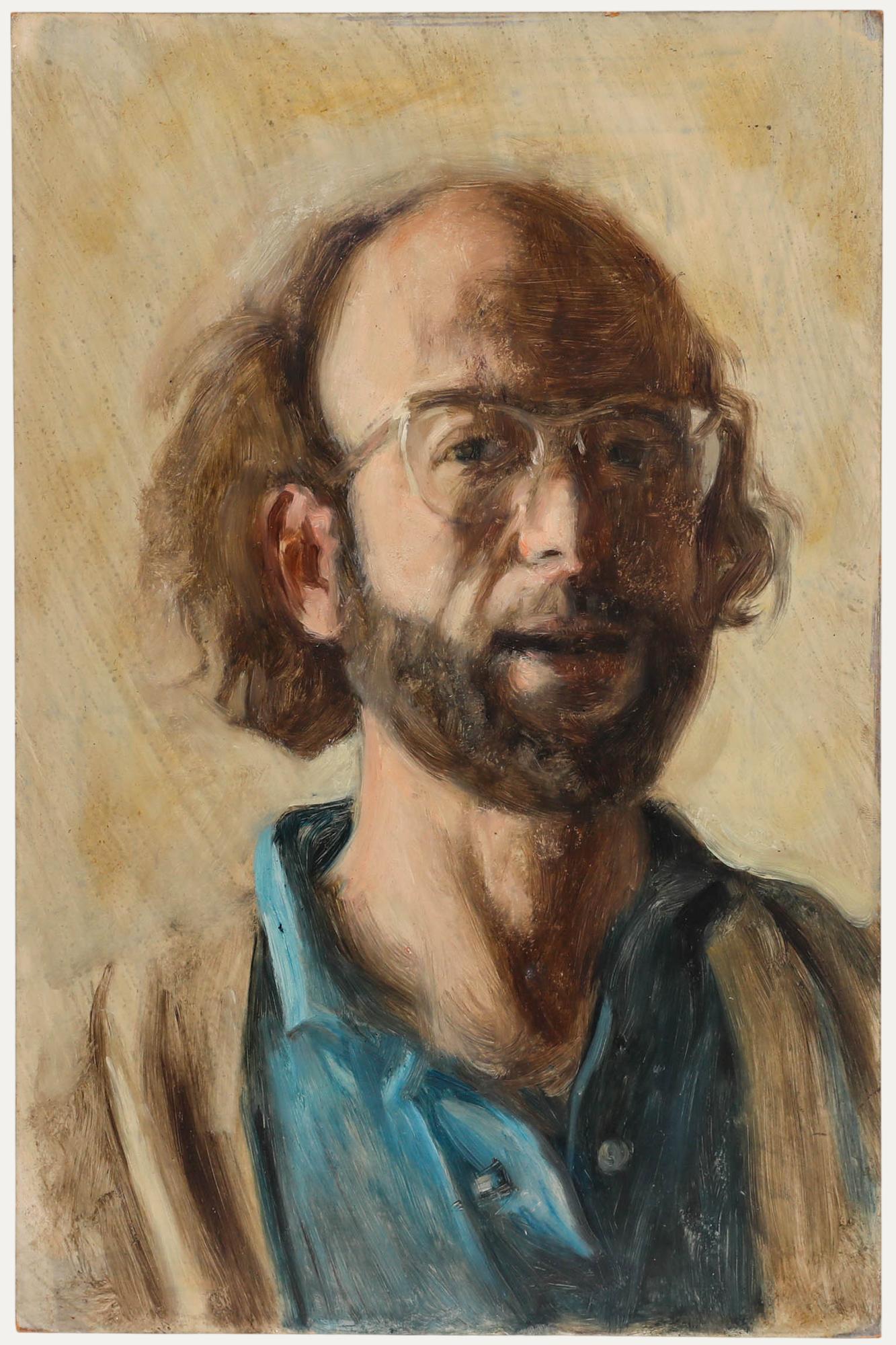 An intriguing oil study by the artist George Weissbort (1928-2013). Unsigned. (Provenance: Studio Sale, George Weissbort). On board. 