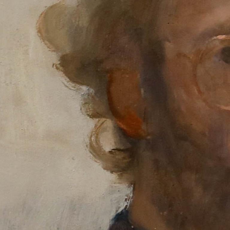 George Weissbort (1928-2013) - Olio del XX secolo, Self-Portrait in dolcevita in vendita 3