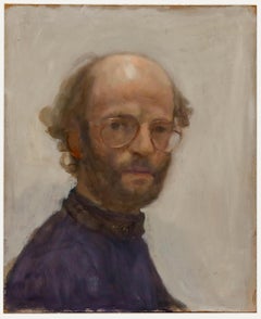 George Weissbort (1928-2013) - 20th Century Oil, Self Portrait in Turtleneck Top