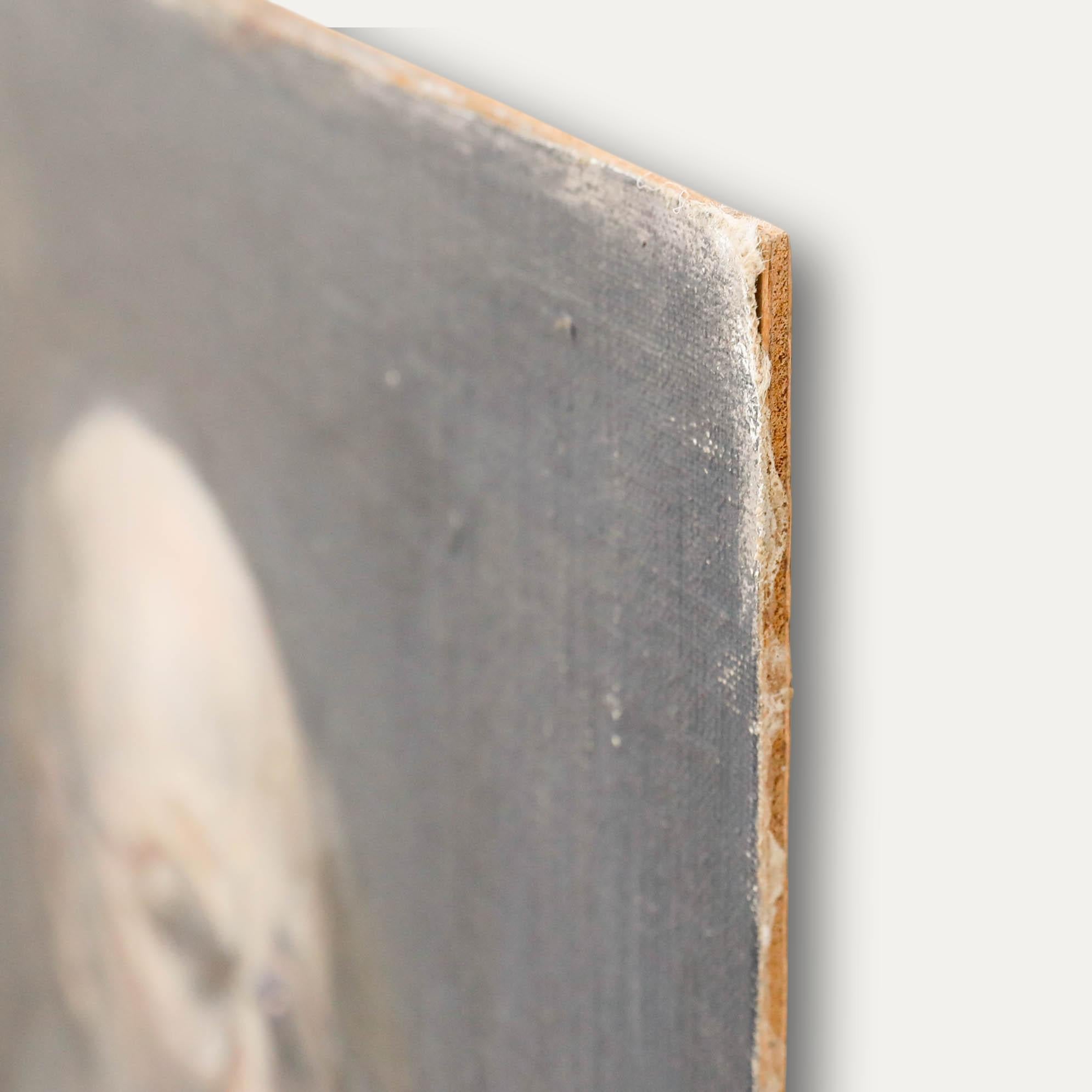 George Weissbort (1928-2013) - 20e siècle Huile, Self-Portrait sur fond noir en vente 4