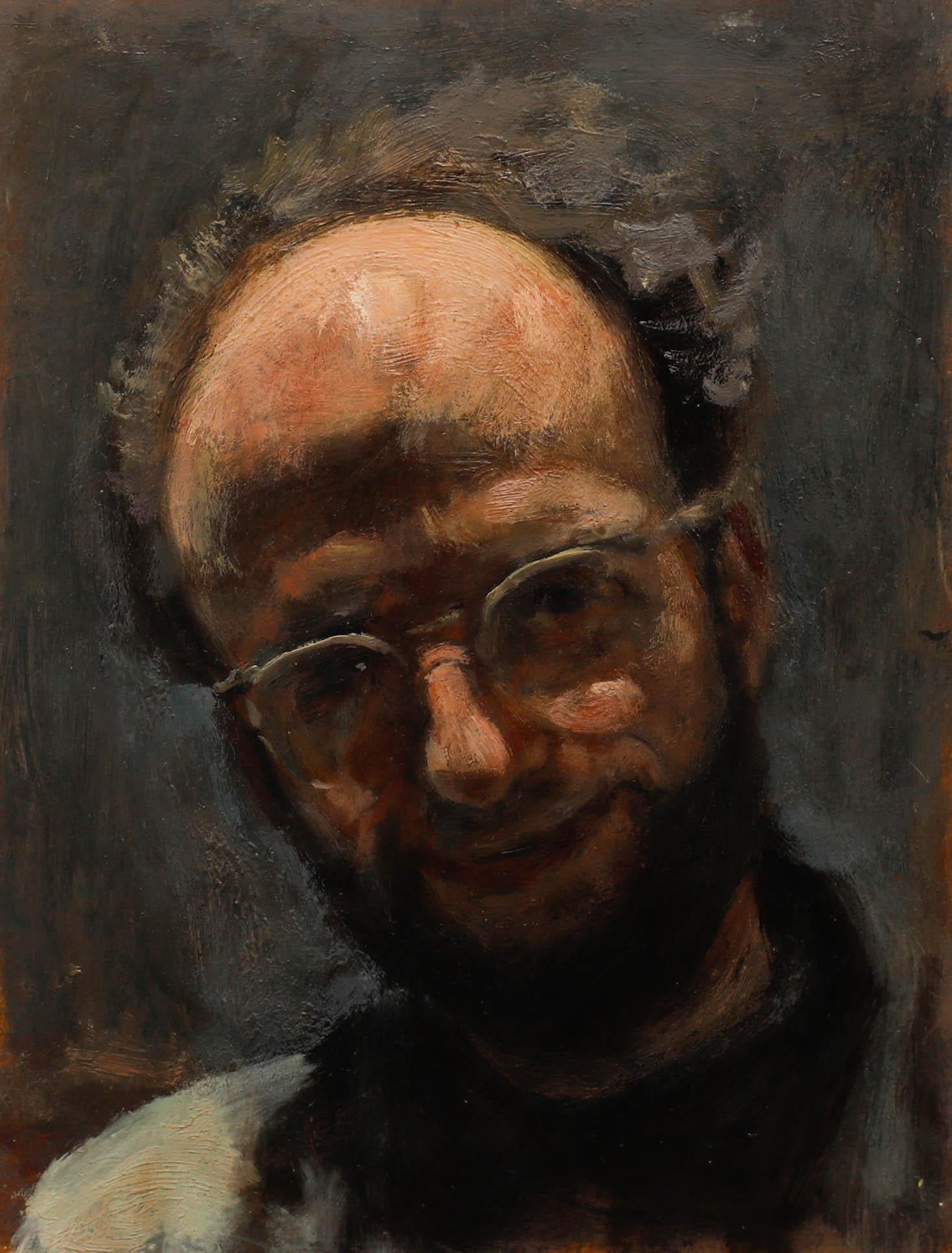 Self-Portrait de l'artiste. Non signée. (Provenance : Studio Sale, George Weissbort). A bord. 