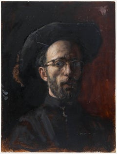 George Weissbort (1928-2013) - 20th Century Oil, Self Portrait with Hat