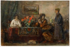 George Weissbort (1928-2013) - 20th Century Oil, Serving Drinks