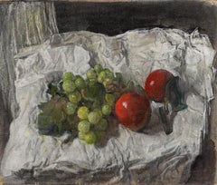 George Weissbort (1928-2013) - Ölgemälde, Stillleben mit Apfeln und Trauben, 20. Jahrhundert