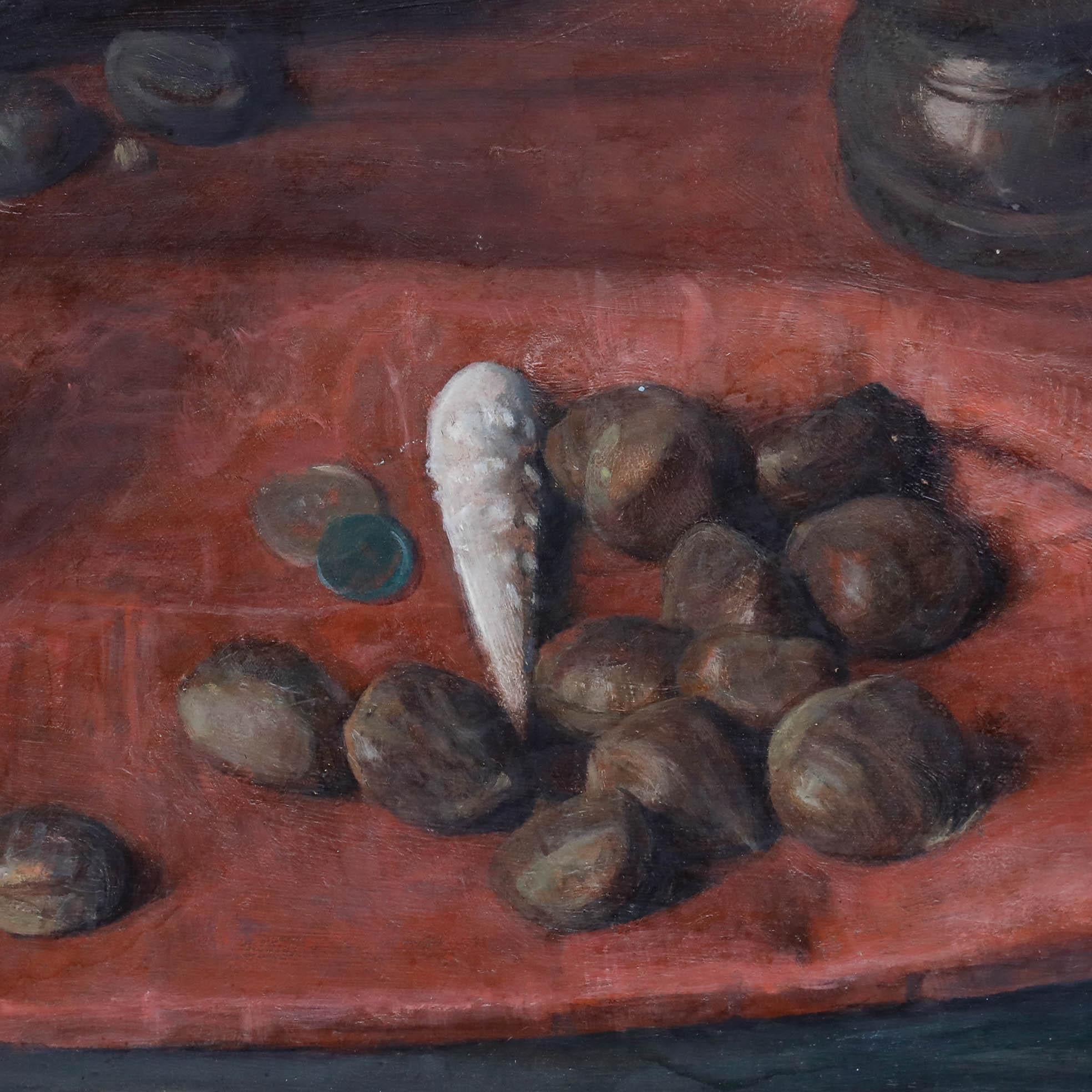 George Weissbort (1928-2013) - 20th Century Oil, Still Life of Sea Shells For Sale 3