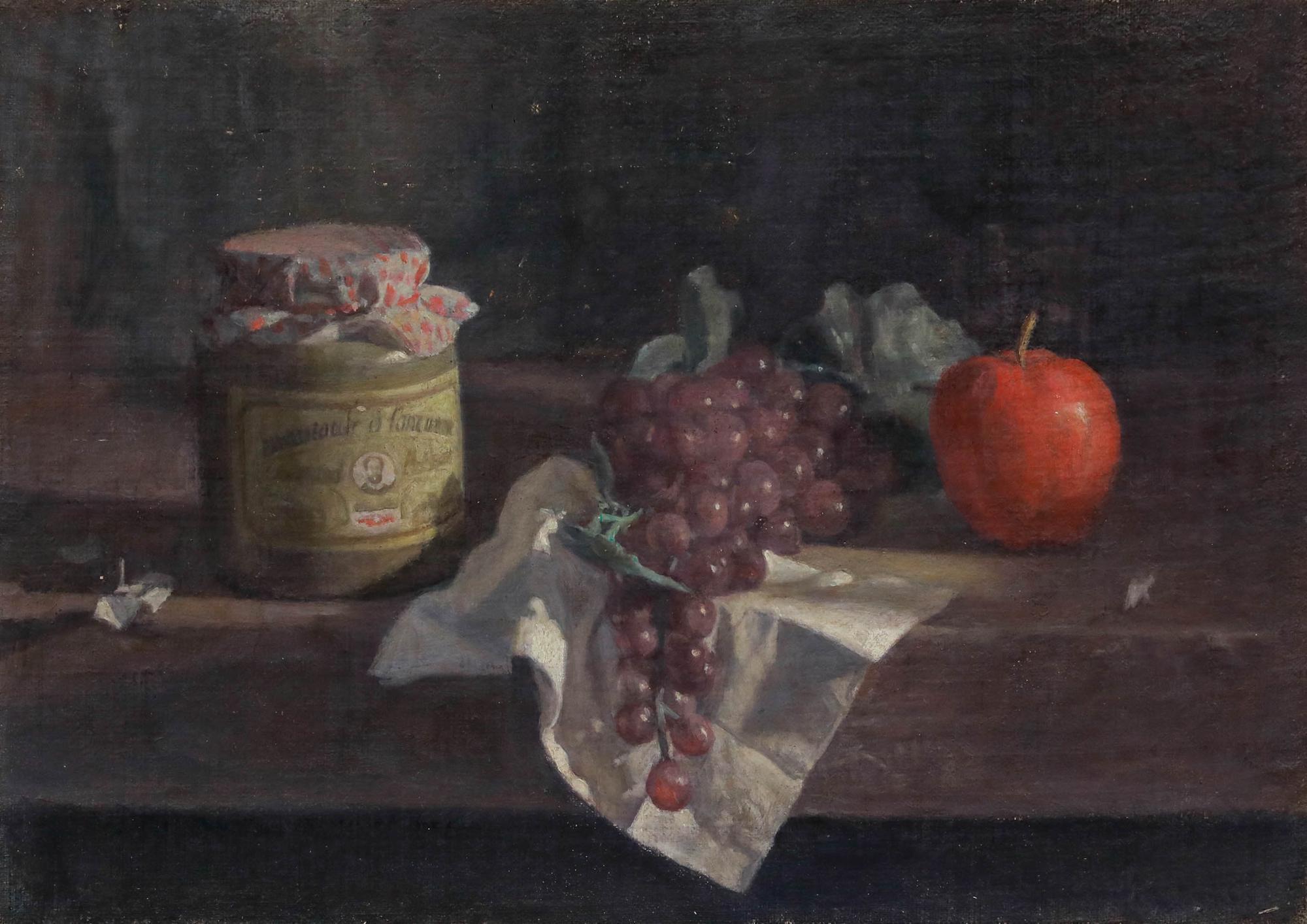 George Weissbort (1928-2013) - Huile du XXe siècle, Nature morte au pot de marmelade en vente 1