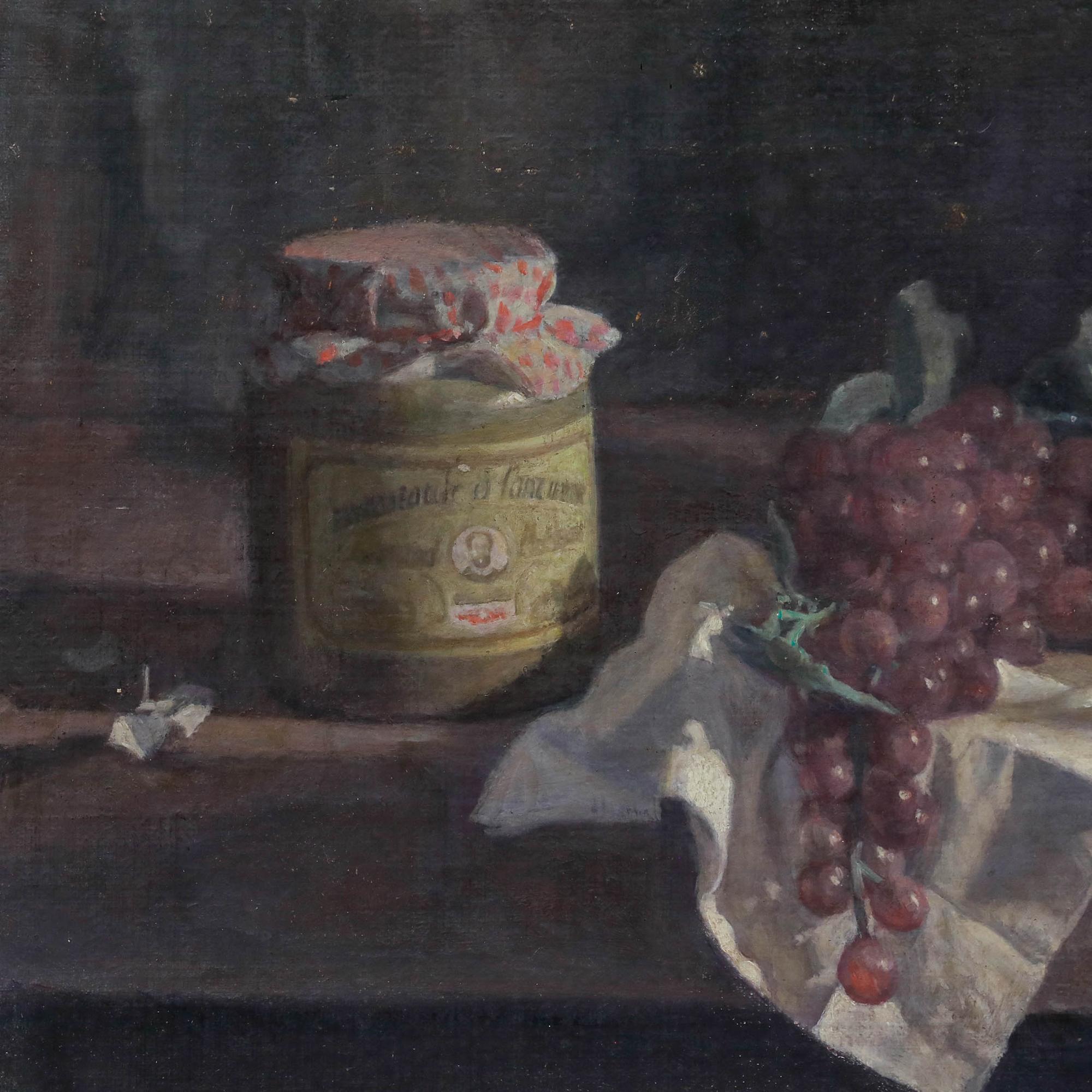 George Weissbort (1928-2013) - Huile du XXe siècle, Nature morte au pot de marmelade en vente 3