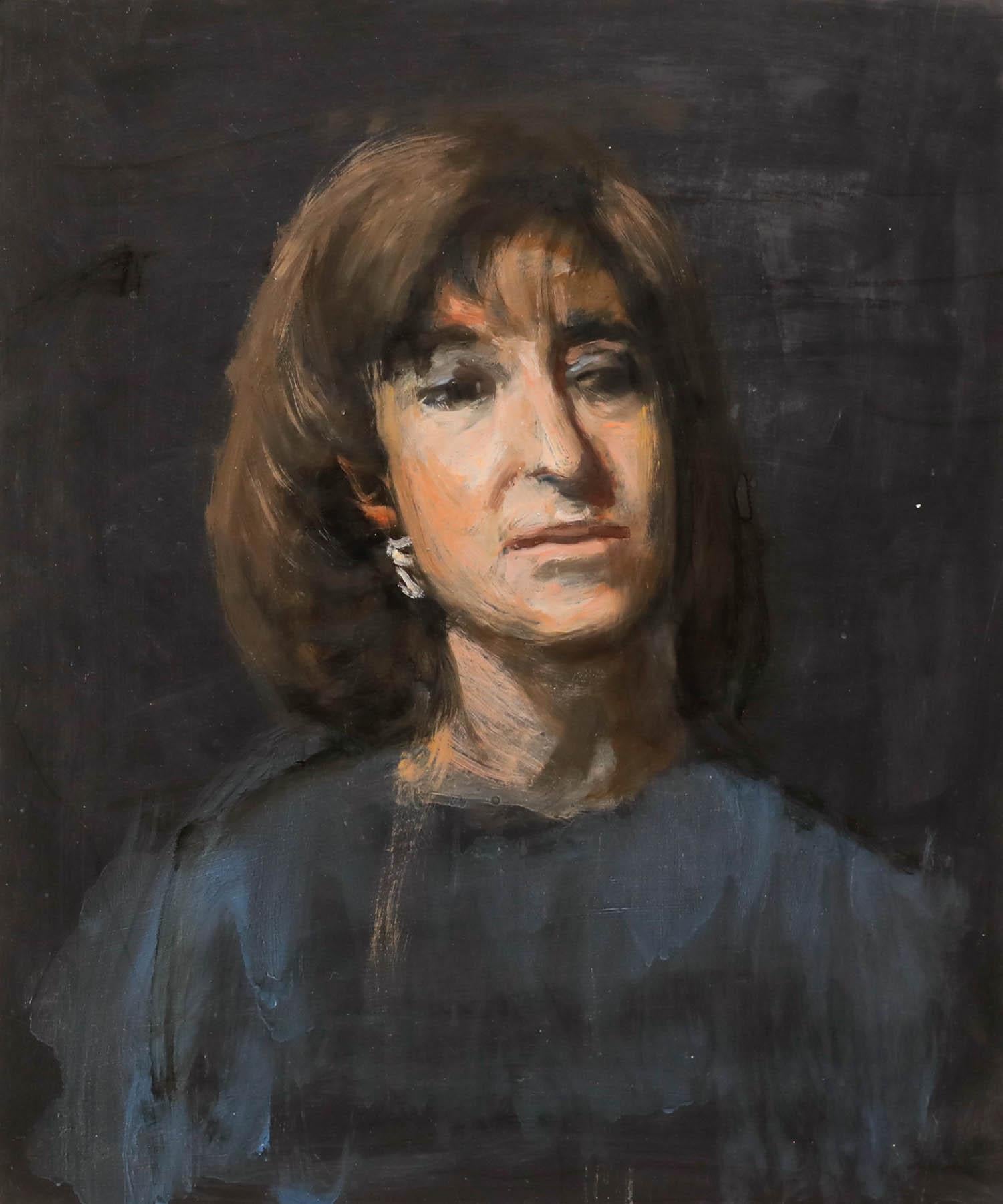 Ritratto femminile, olio su tavola. Senza segno. (Provenienza: Studio A Sale, George Weissbort). 