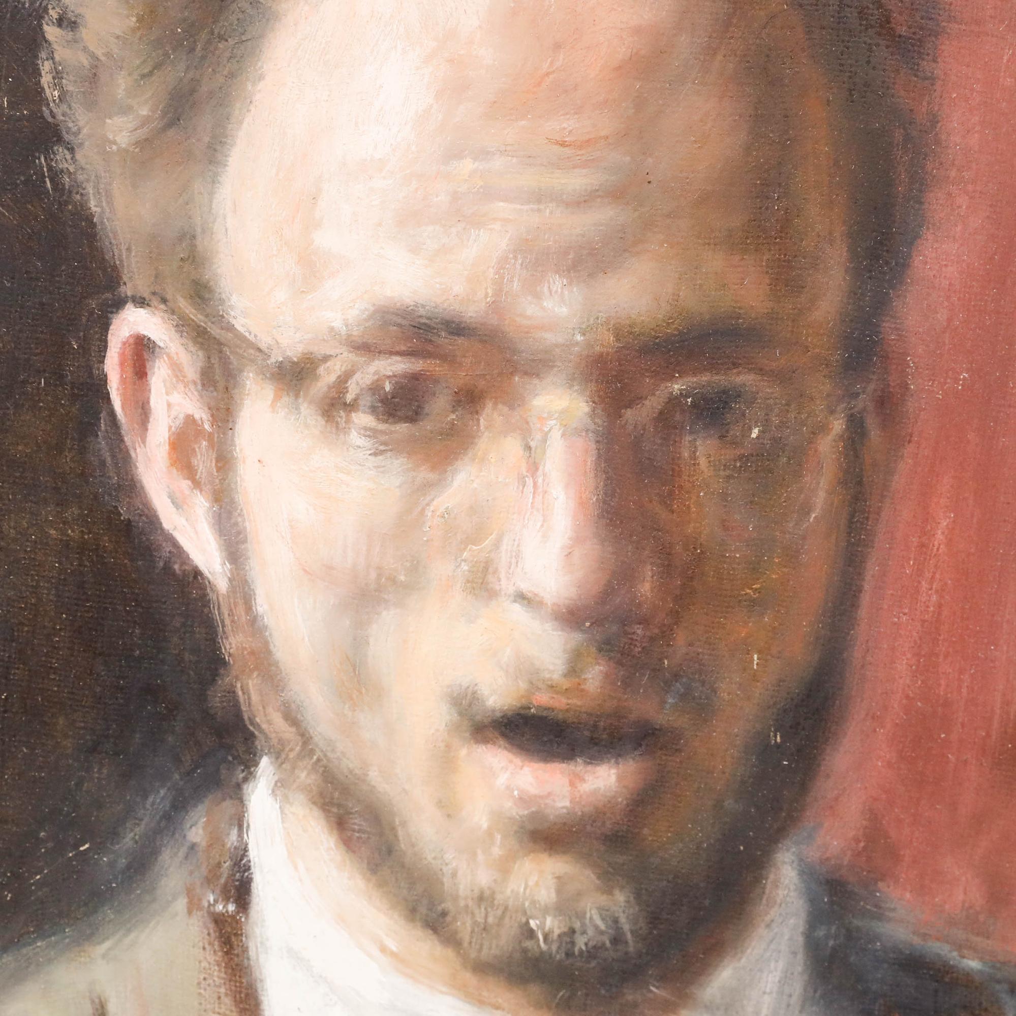 George Weissbort (1928-2013) - Huile du XXe siècle, Self-Portrait surpris en vente 3