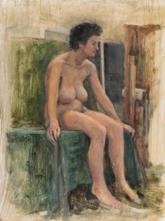 George Weissbort (1928-2013) - 20e siècle Huile, Nu sur table