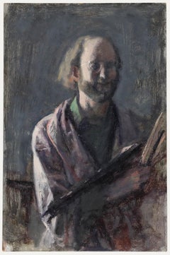 George Weissbort (1928-2013) - Huile du 20e siècle, L'artiste au travail