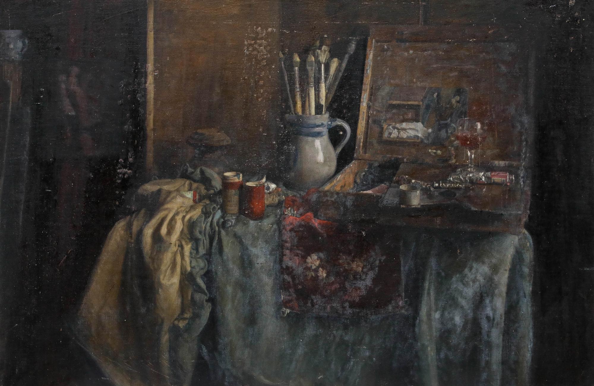 George Weissbort (1928-2013) - Olio del XX secolo, Gli strumenti dell'artista in vendita 1