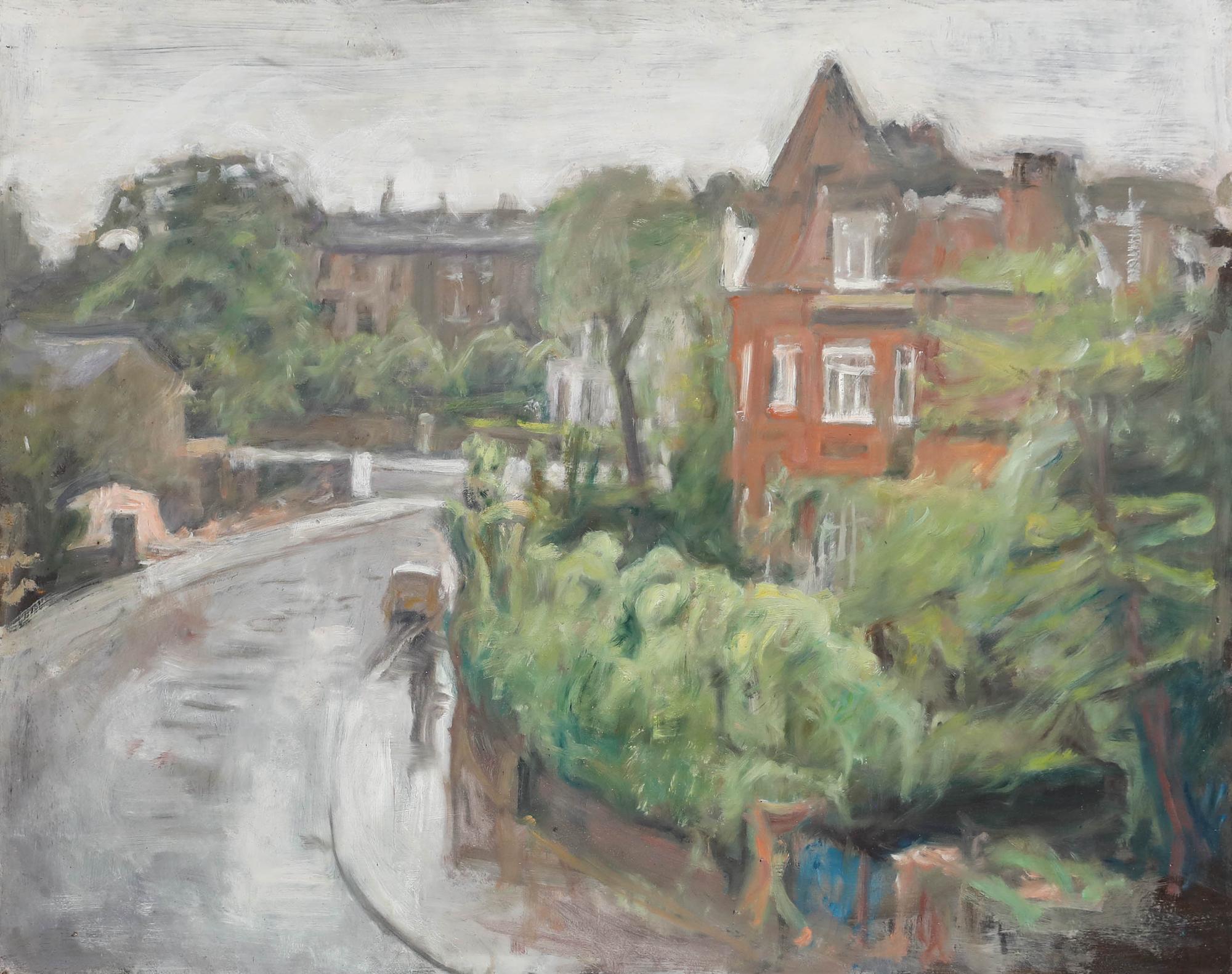 George Weissbort (1928-2013) - 20. Jahrhundert Öl, Die Kanalschleuse im Angebot 1