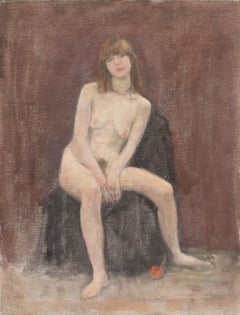 George Weissbort (1928-2013) - Huile du 20e siècle, La pomme tombée