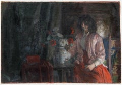 George Weissbort (1928-2013) - Huile du 20e siècle, Le fleuriste