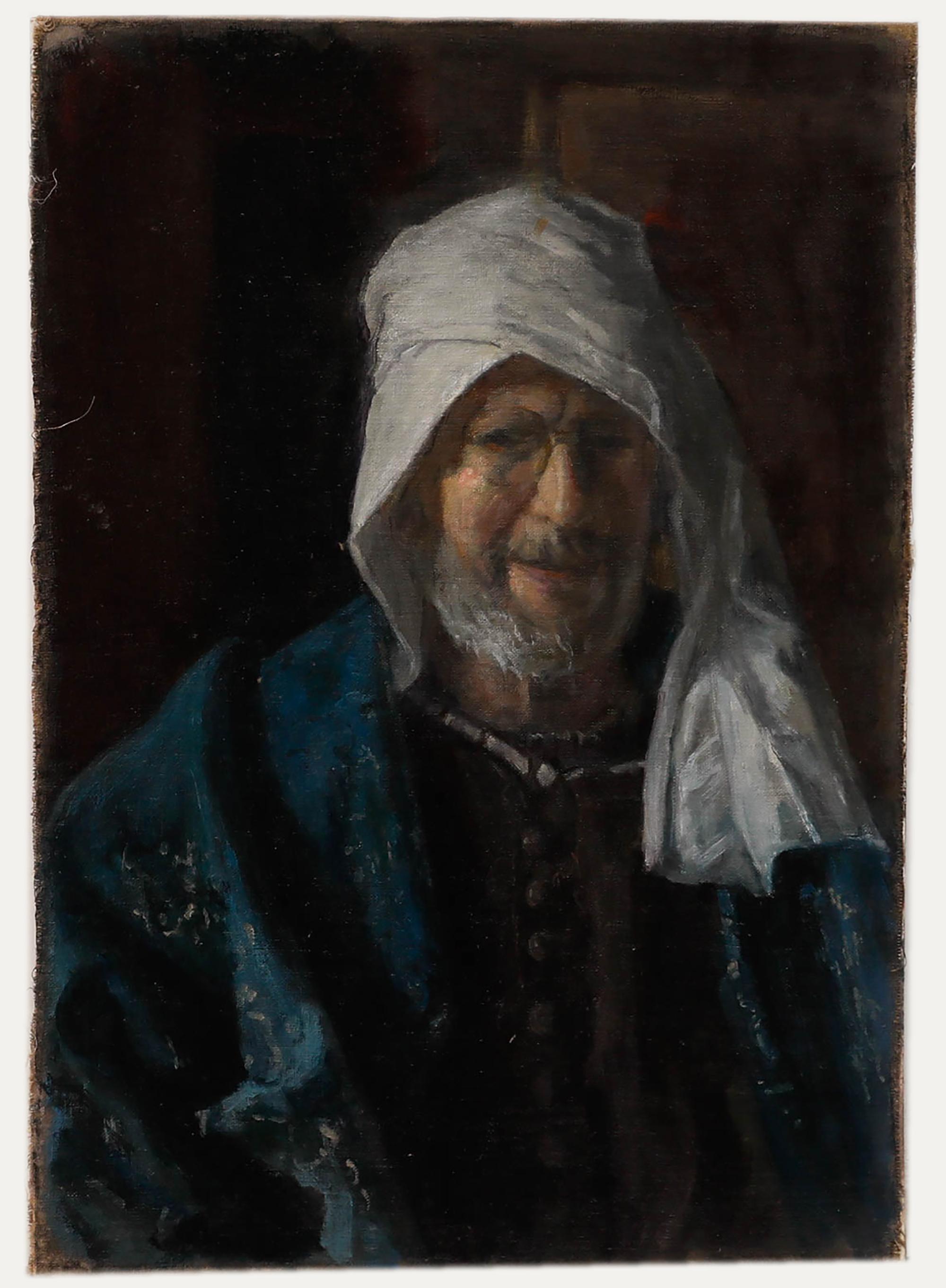 George Weissbort (1928-2013) - Olio del XX secolo, L'asciugamano da cucina in vendita 1