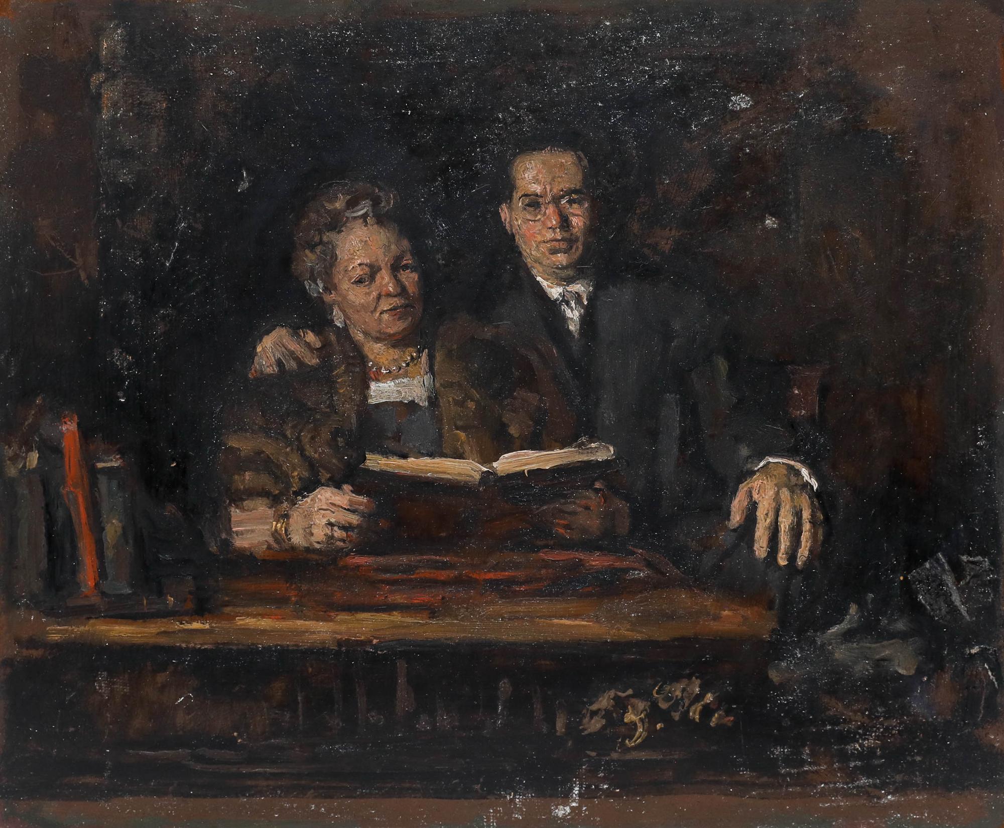 George Weissbort (1928-2013) - Huile du XXe siècle, Le couple marié en vente 1