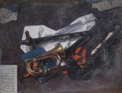 George Weissbort (1928-2013) - Óleo del siglo XX, La mesa del músico