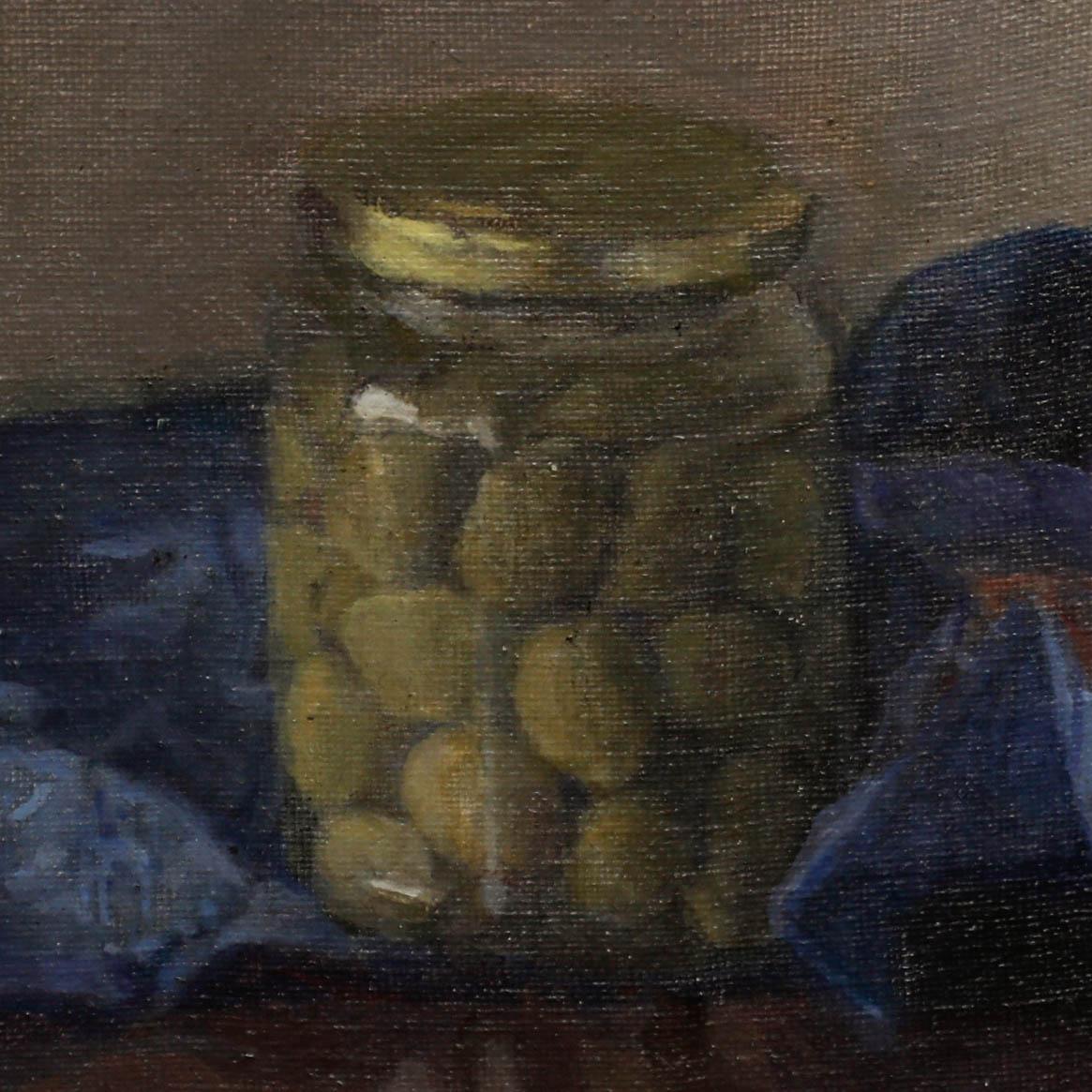 George Weissbort (1928-2013) - Olio del XX secolo, Il vaso di olive 3