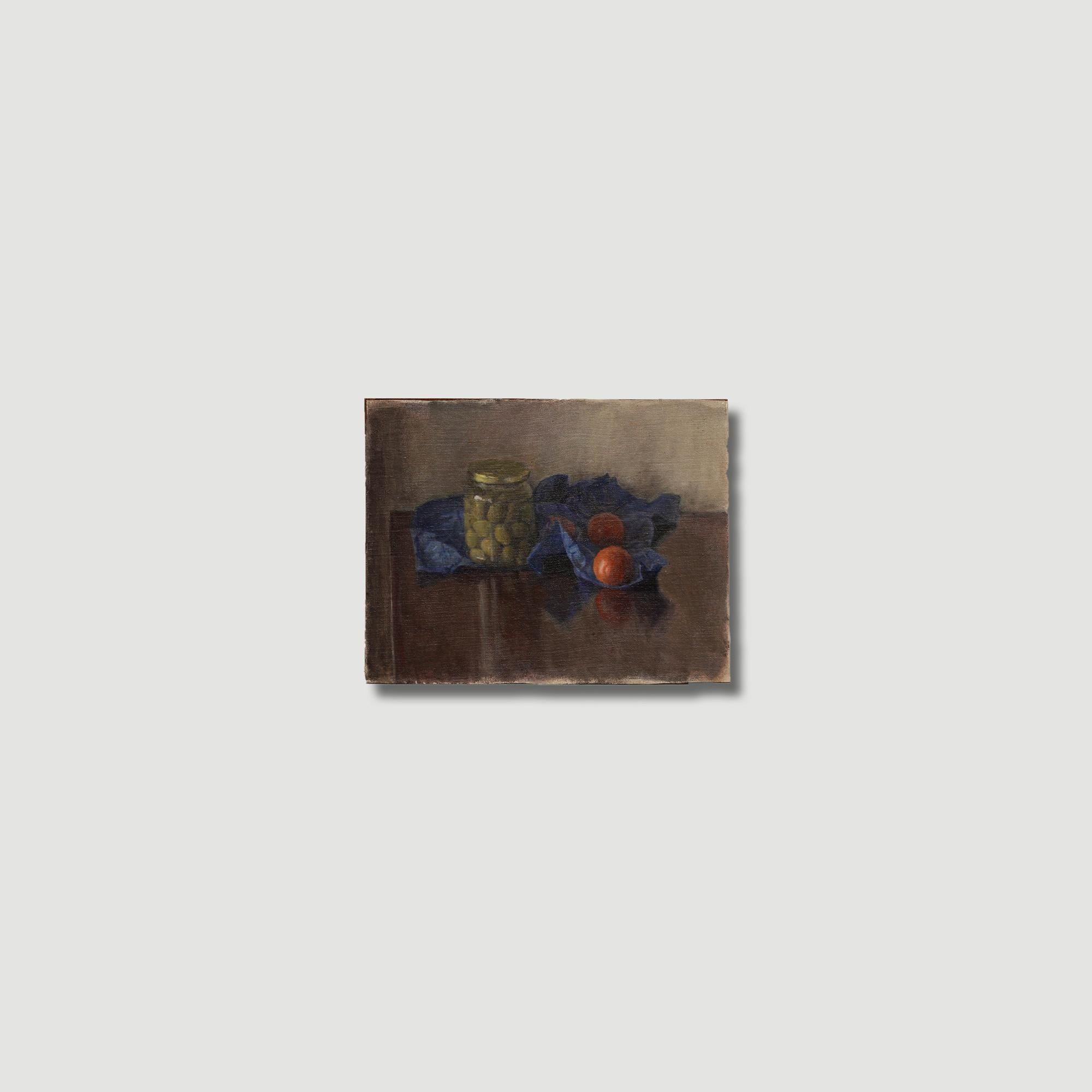 George Weissbort (1928-2013) - Olio del XX secolo, Il vaso di olive 4