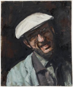 George Weissbort (1928-2013) - Huile du 20e siècle, Le bonnet blanc