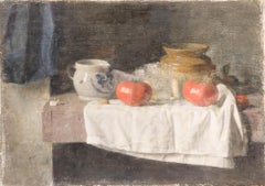 George Weissbort (1928-2013) - Huile, tomates et porcelaine du XXe siècle
