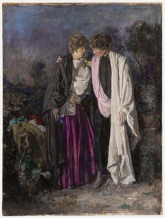 George Weissbort (1928-2013) - 20th Century Oil, Two Figures in a Landscape