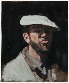 George Weissbort (1928-2013) - Huile du 20e siècle, Weissbort avec une casquette blanche