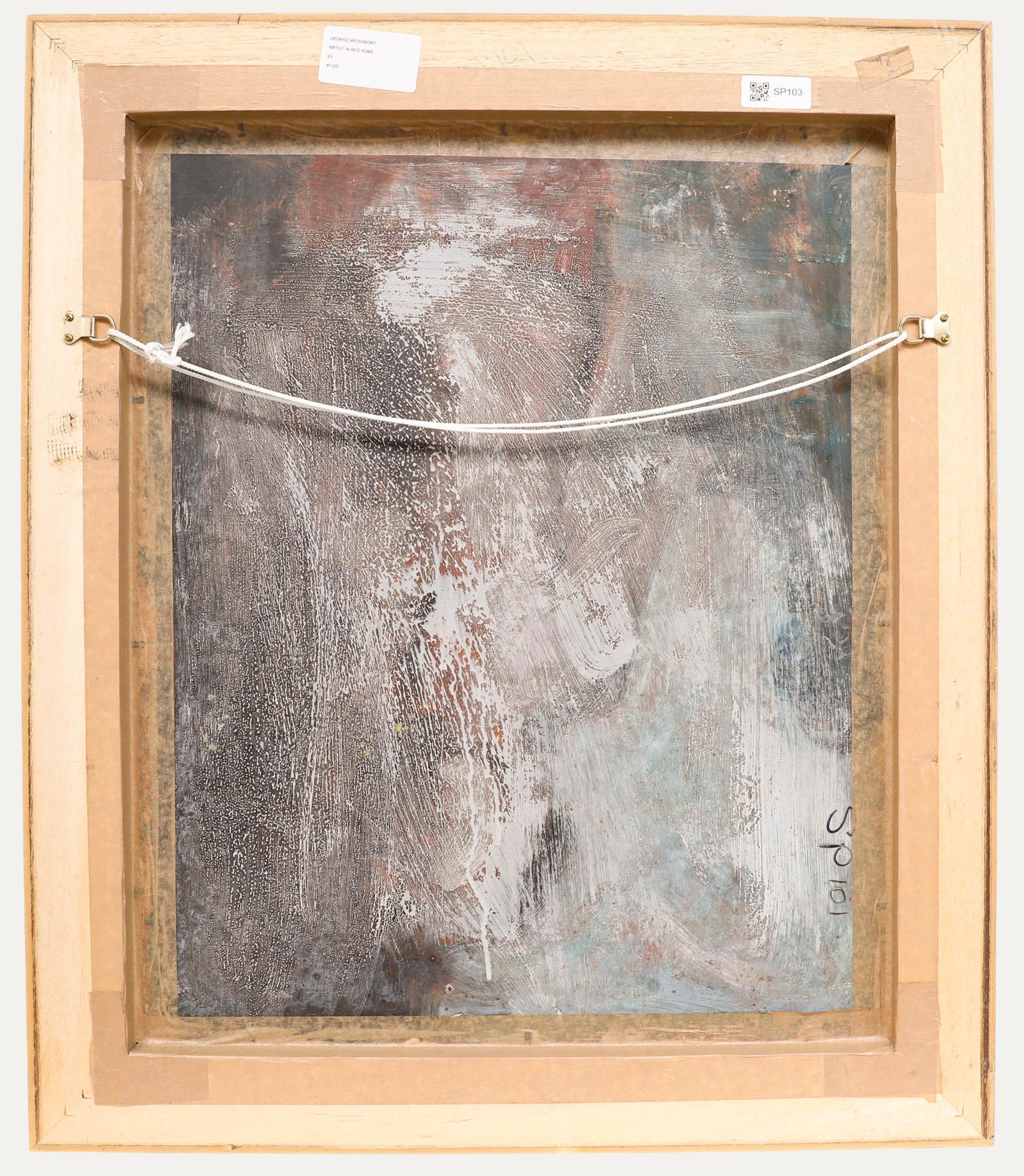 George Weissbort (1928-2013) - 20th Century Oil, Weissbort with Paintbrush For Sale 2