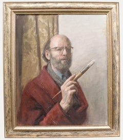 George Weissbort (1928-2013) - 20th Century Oil, Weissbort with Paintbrush