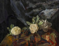 George Weissbort (1928-2013) - 20th Century Oil, White Roses
