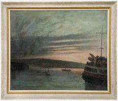 George Weissbort (1928-2013) - Framed 1958 Oil, Eventide Harbour