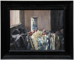 George Weissbort (1928-2013) - Framed 20th Century Oil, Chinese Vase & Grapes