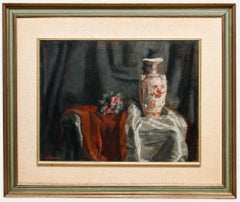 George Weissbort (1928-2013)- Gerahmtes Öl des 20. Jahrhunderts, Chinesische Vase mit Blumen