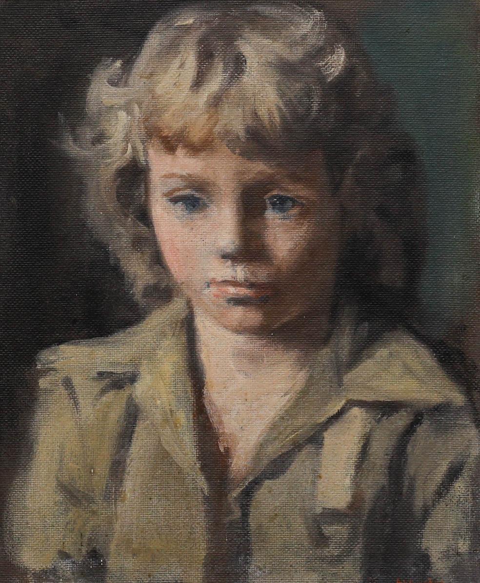 George Weissbort (1928-2013) - Huile encadrée du 20e siècle, Nièce à la chemise brune en vente 1