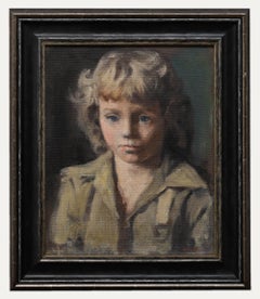 George Weissbort (1928-2013) - Óleo del siglo XX enmarcado, Sobrina con camisa marrón