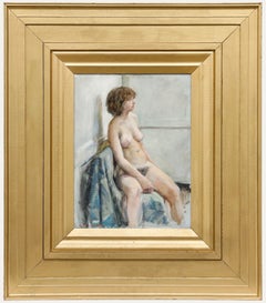 George Weissbort (1928-2013) - Huile encadrée du 20e siècle, Nu dans le Studio