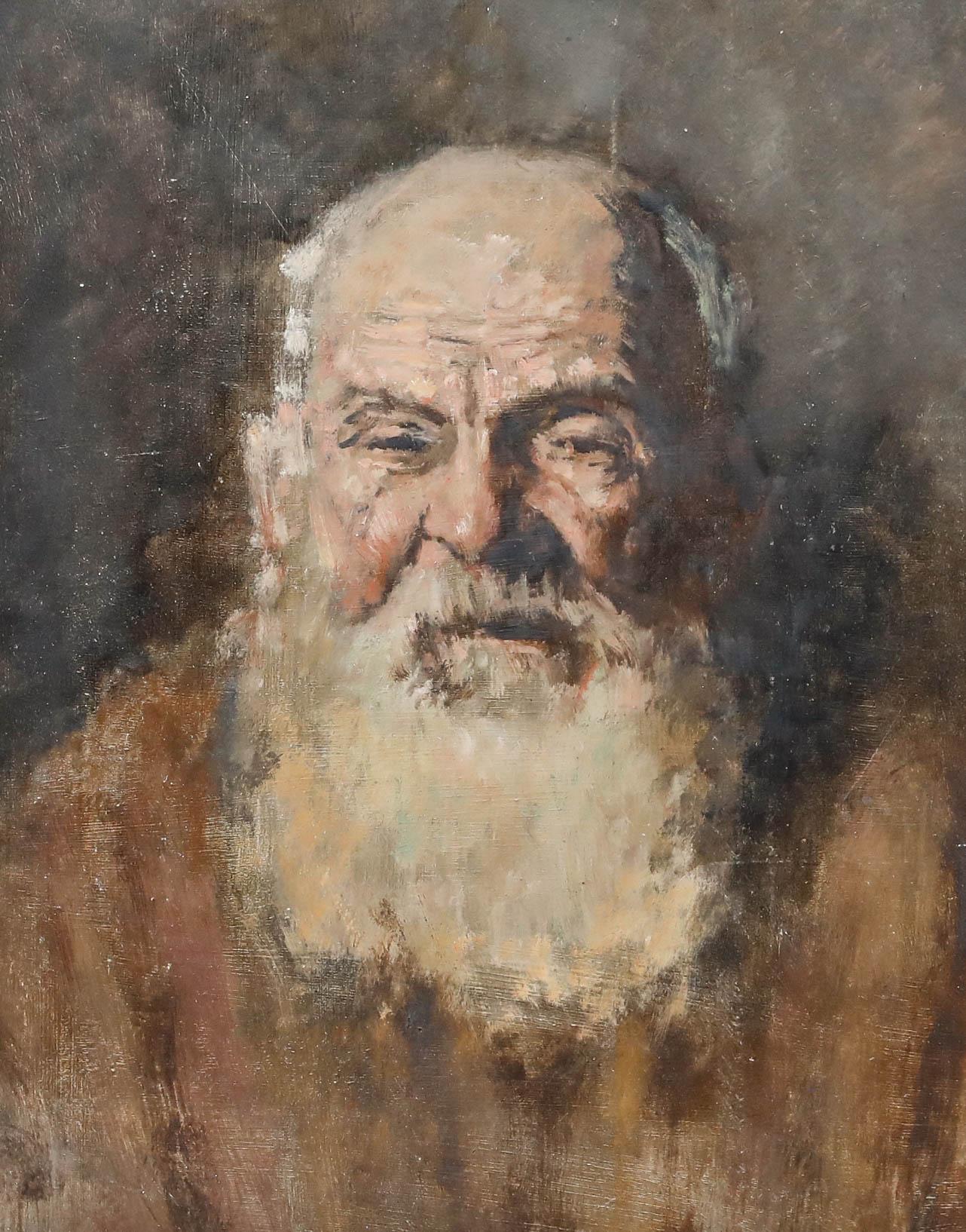 George Weissbort (1928-2013) - Gerahmtes Ölgemälde des 20. Jahrhunderts, Porträt eines weichen Mannes im Angebot 1