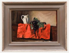 George Weissbort (1928-2013) - Framed Oil, A Jug & Grapes on Red Cloth