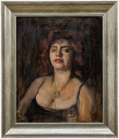 George Weissbort (1928-2013) - Gerahmtes Öl, Dame im schwarzen Mieder