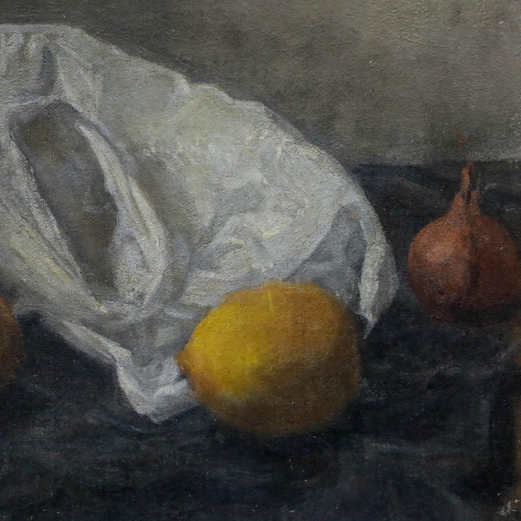 George Weissbort (1928-2013) - Framed Oil, Still Life of Onions & a Lemon For Sale 4
