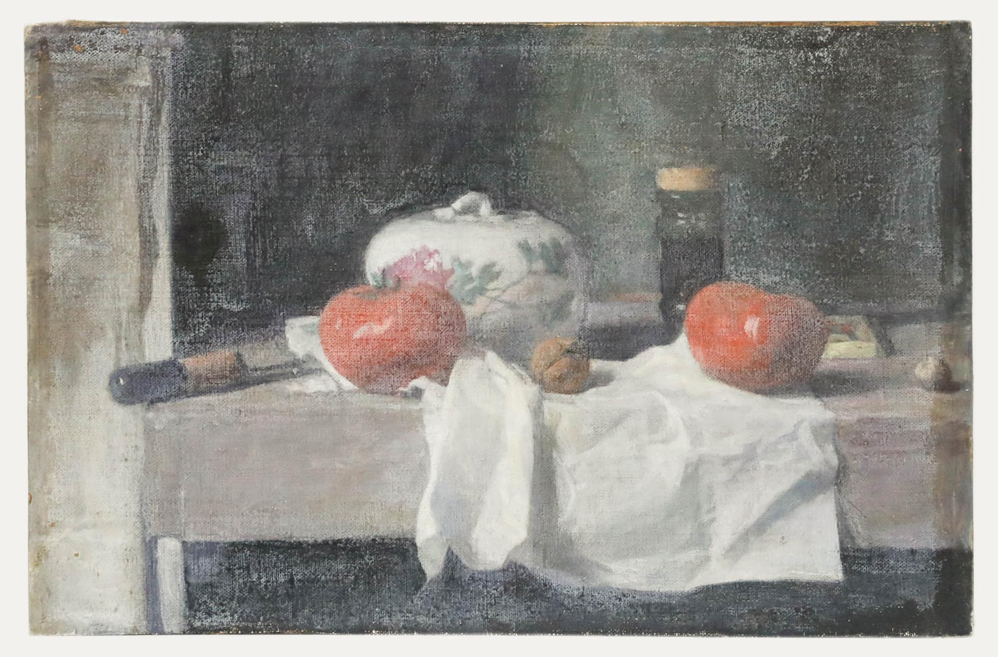 George Weissbort (1928-2013) - Ölgemälde, Eine Studie von Tomaten, Mitte des 20. Jahrhunderts im Angebot 1