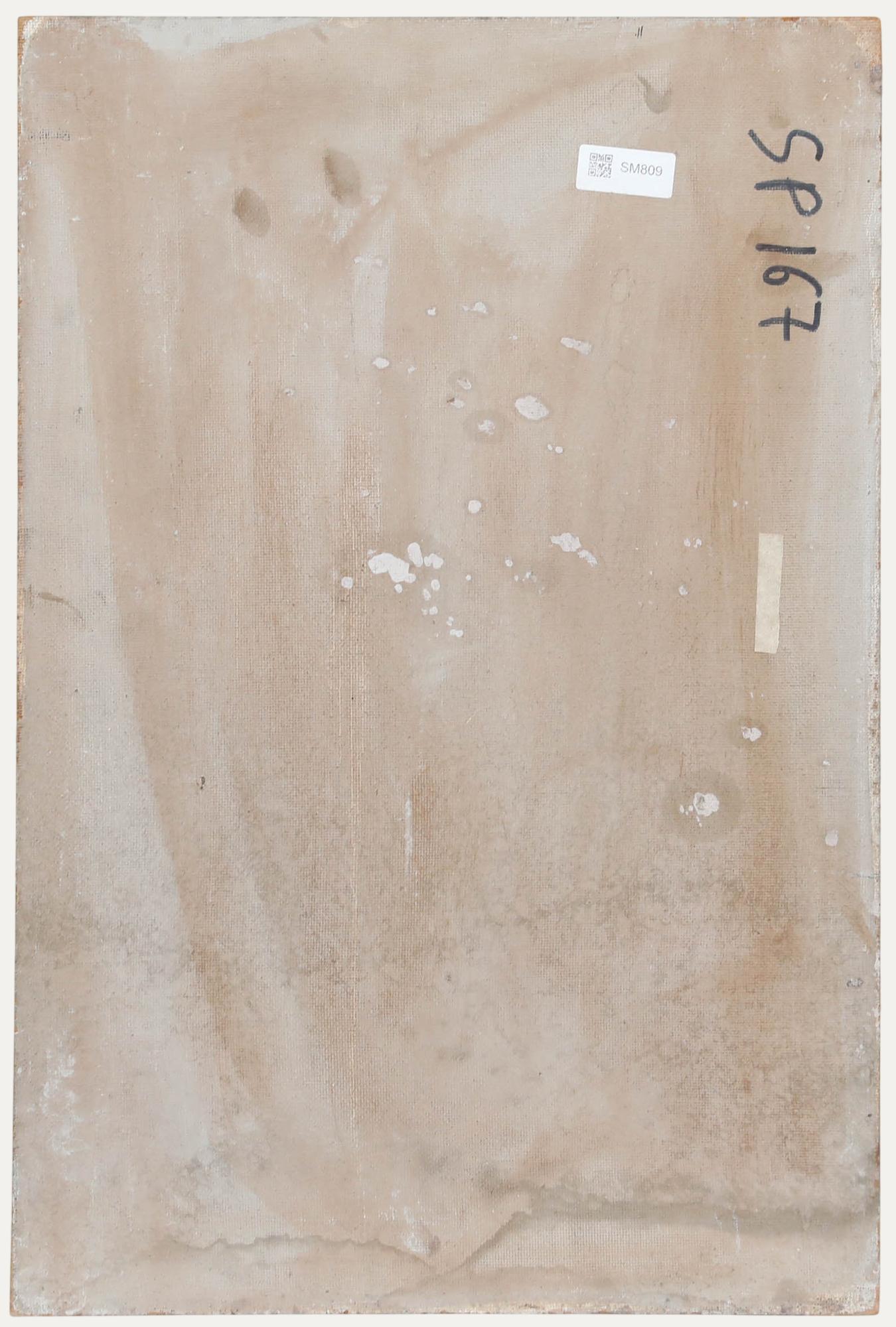 George Weissbort (1928-2013) - Huile du milieu du 20e siècle, autoportrait dynamique en vente 2