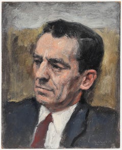 George Weissbort (1928-2013) - Mid 20th Century Oil, Gentleman with the Red Tie