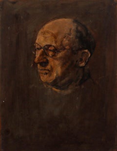 George Weissbort (1928-2013) - Mid 20th Century Oil, Man in Glasses