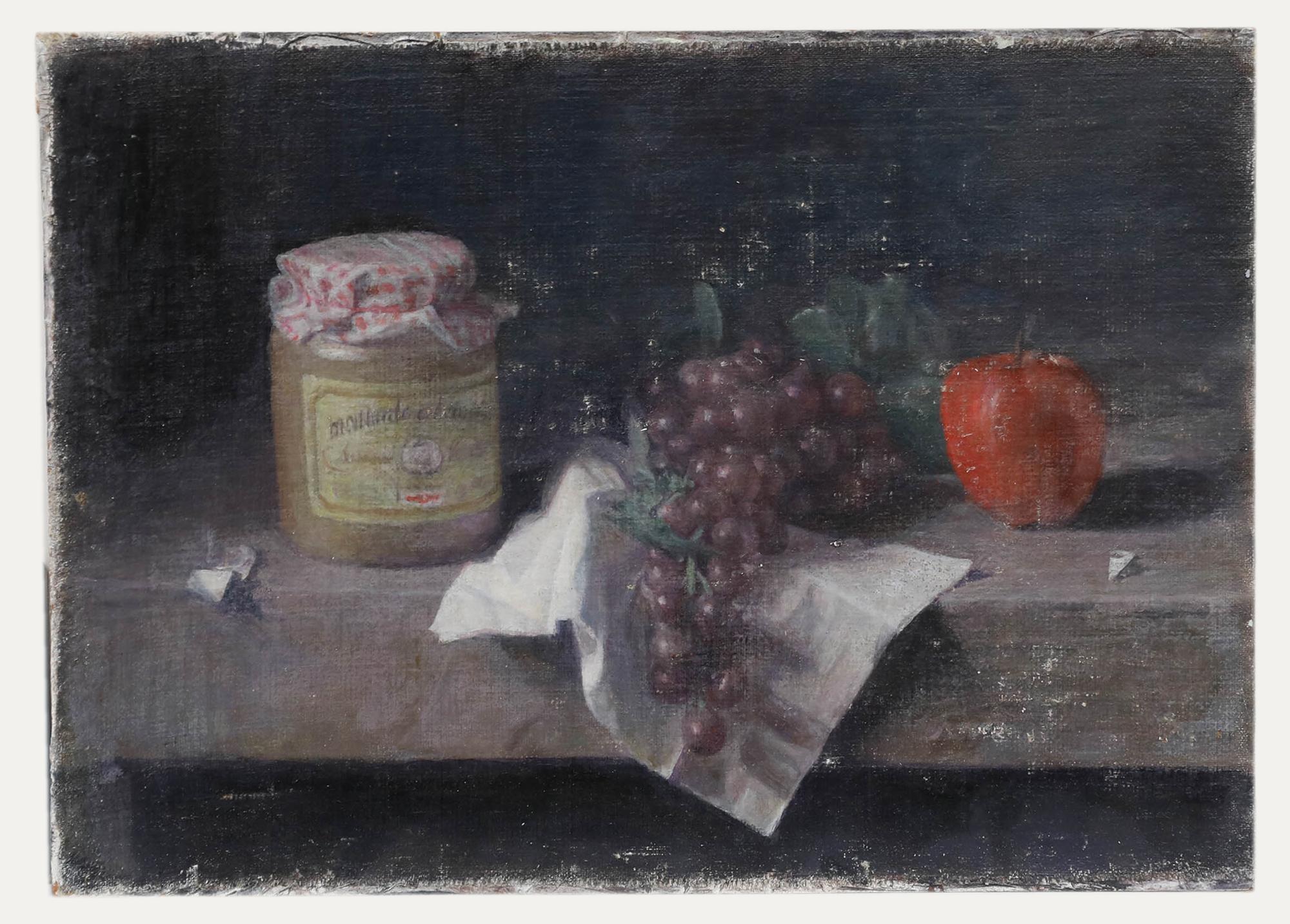 George Weissbort (1928-2013) - Öl, Marmalade und Trauben, Mitte des 20. Jahrhunderts im Angebot 1