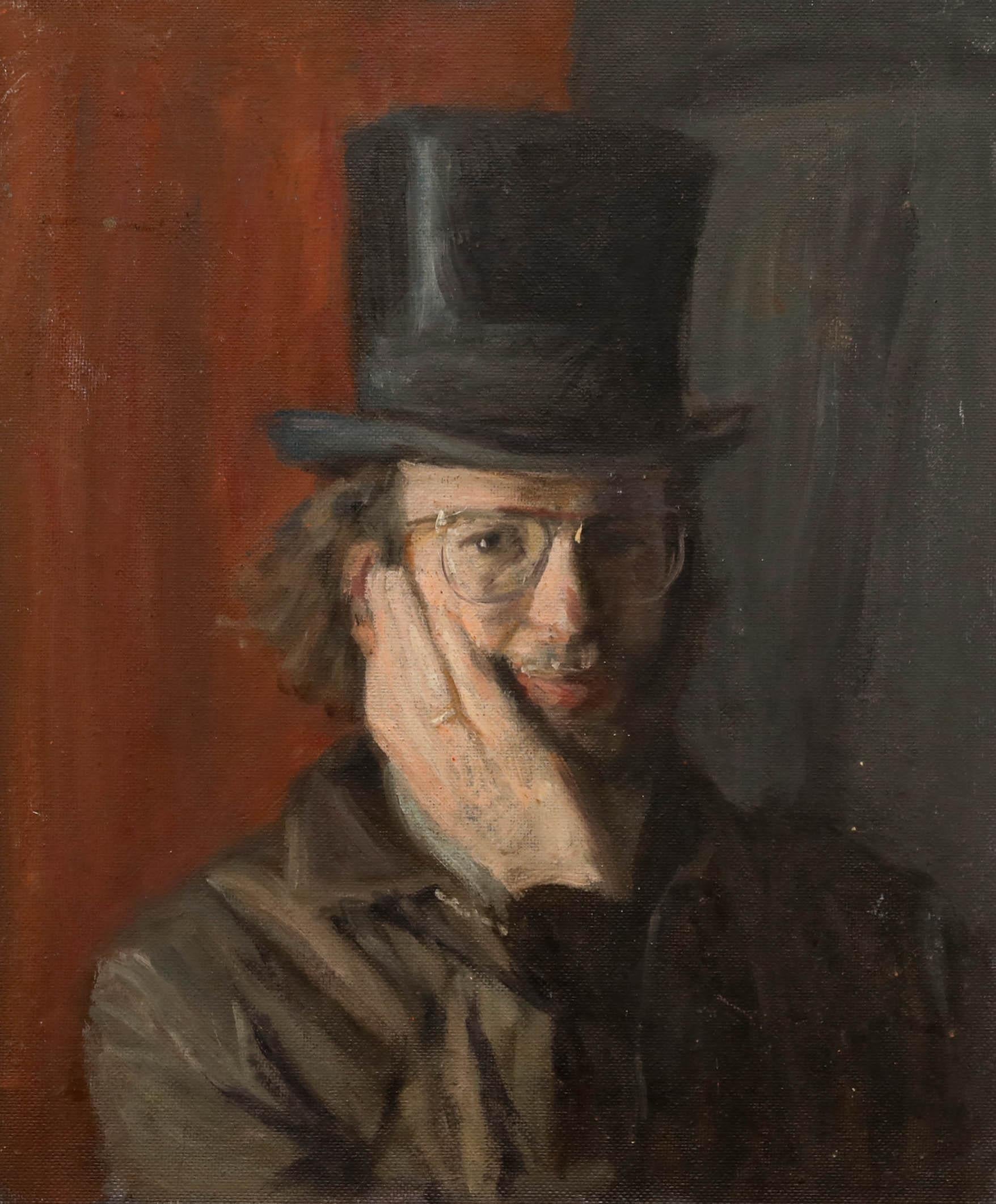 George Weissbort (1928-2013) - Mid 20th Century Oil, Self Portrait in vendita 1