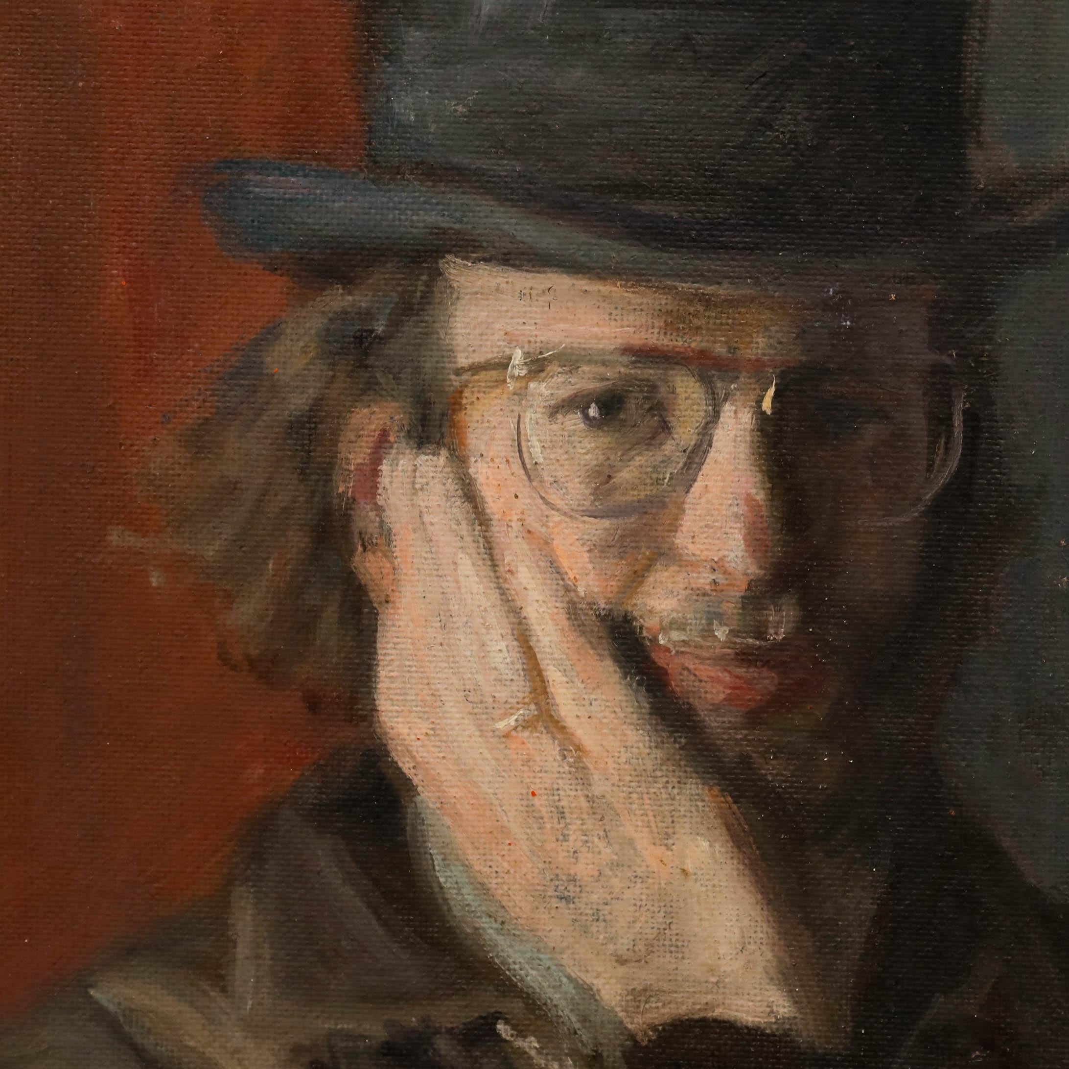 George Weissbort (1928-2013) - Mid 20th Century Oil, Self Portrait in vendita 3