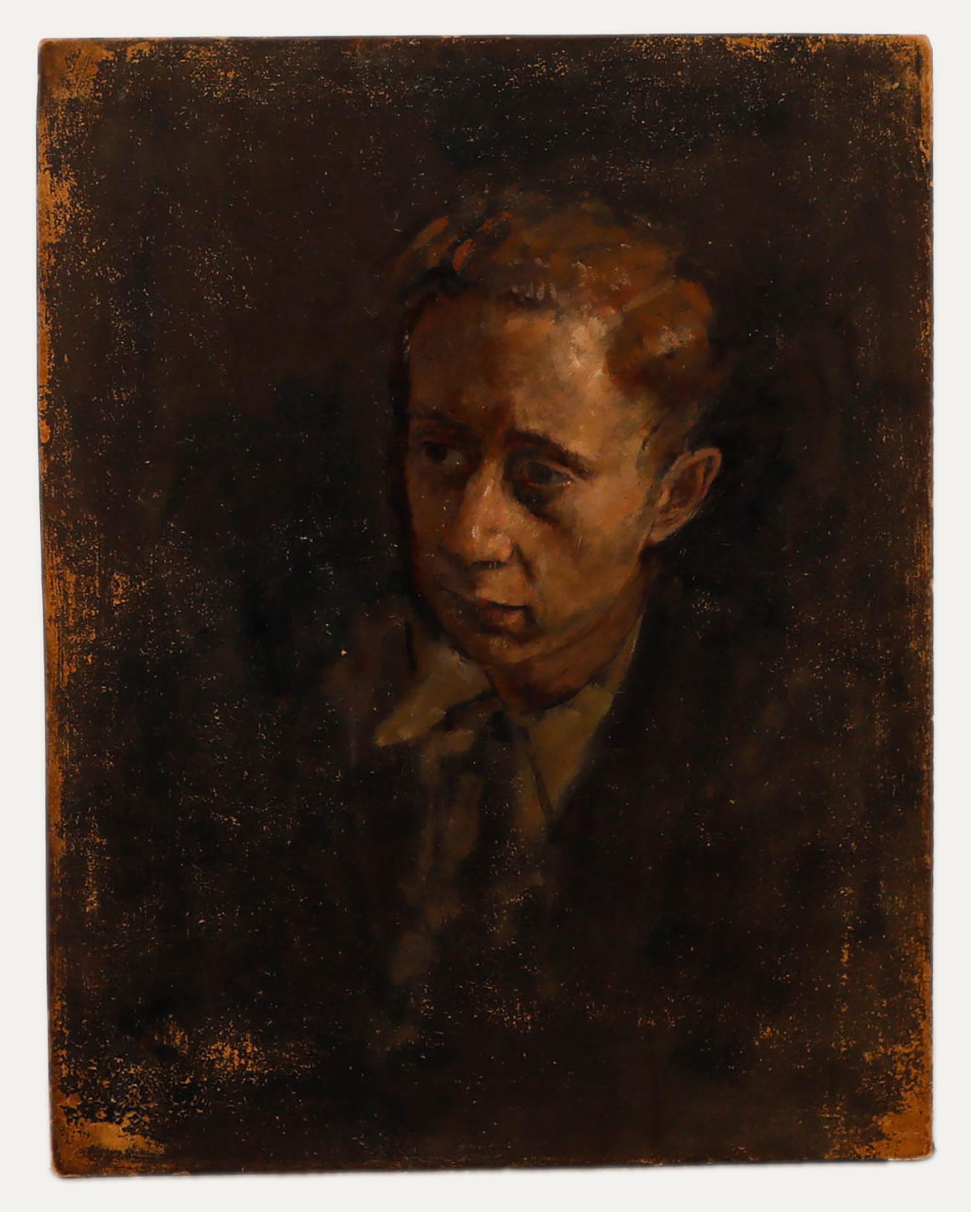 George Weissbort (1928-2013) - Óleo de mediados del siglo XX, Estudio de Benjamin Britten en venta 1