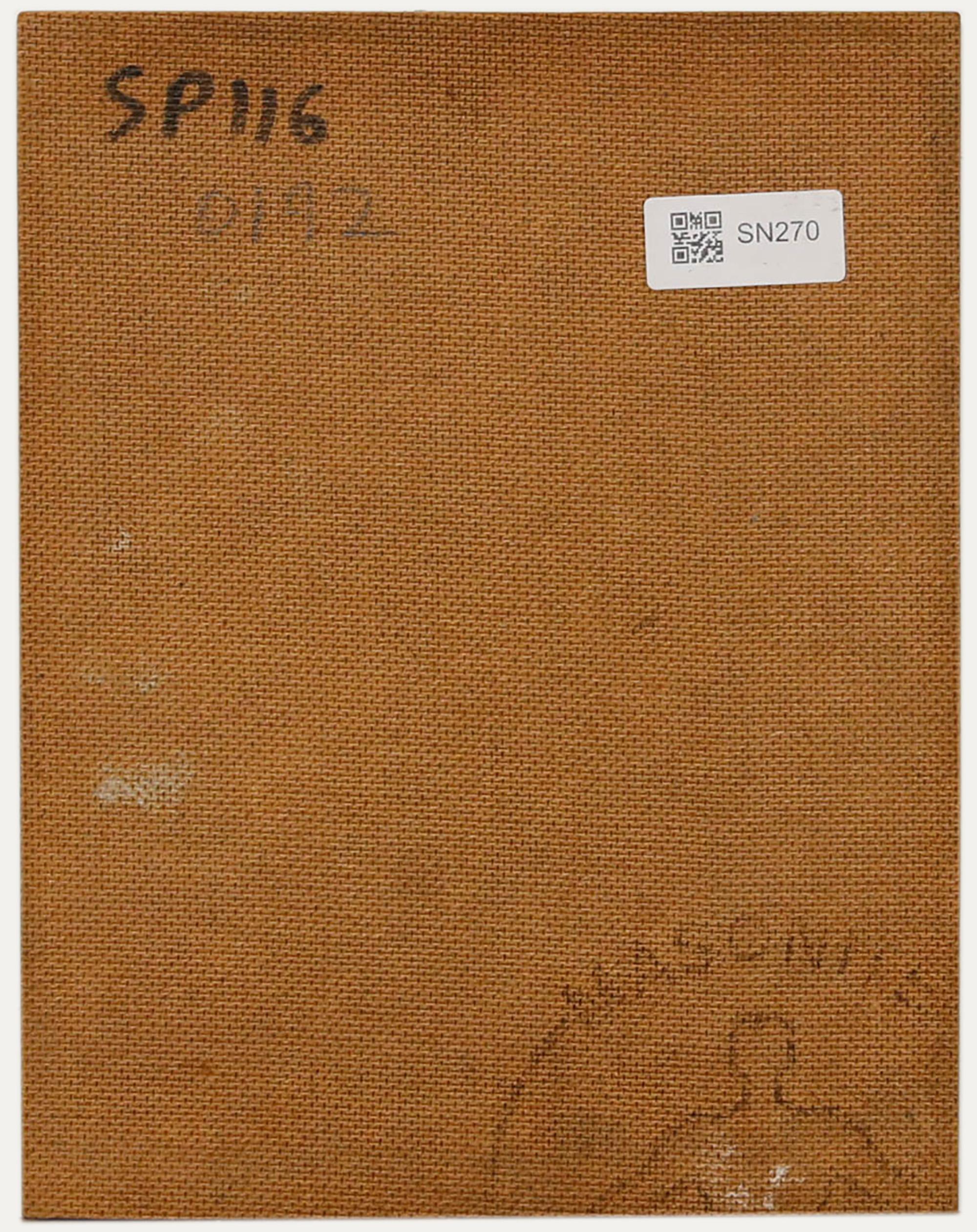 George Weissbort (1928-2013) - Öl, Selbstporträt mit weißem Kopftuch im Angebot 2